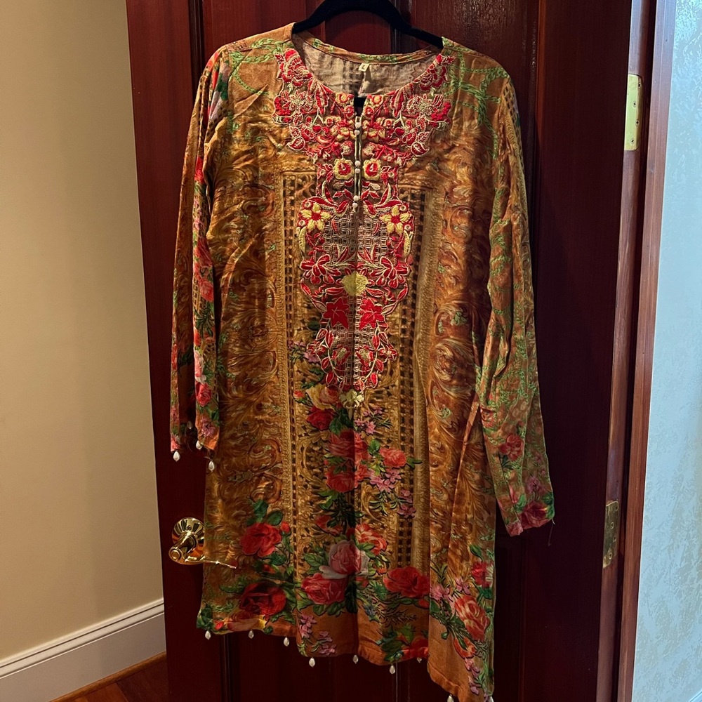Floral Mustard Salwar Kameez/Kurta